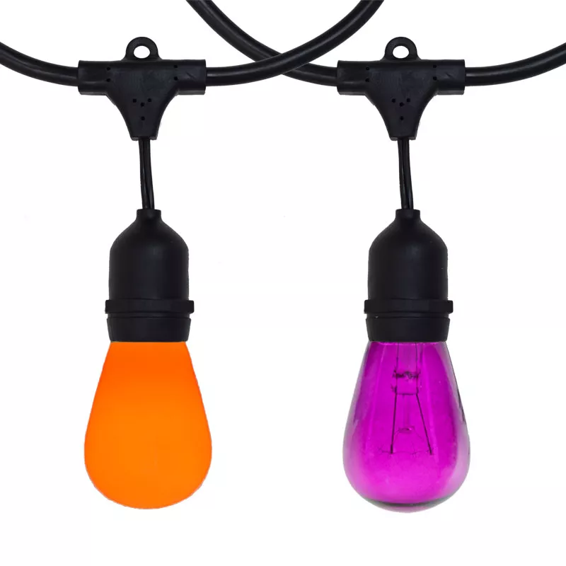 100' Happy Halloween Commercial String Light Kit - Suspended