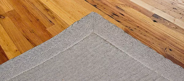 5x8 ft Light Silver Grey Jute & Viscose Area Rug
