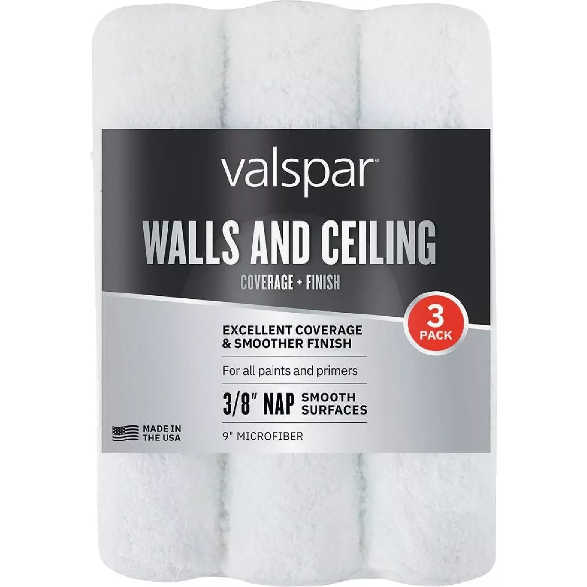 9 In. Microfiber Walls & Ceilings Roller Covers (3-pack)
