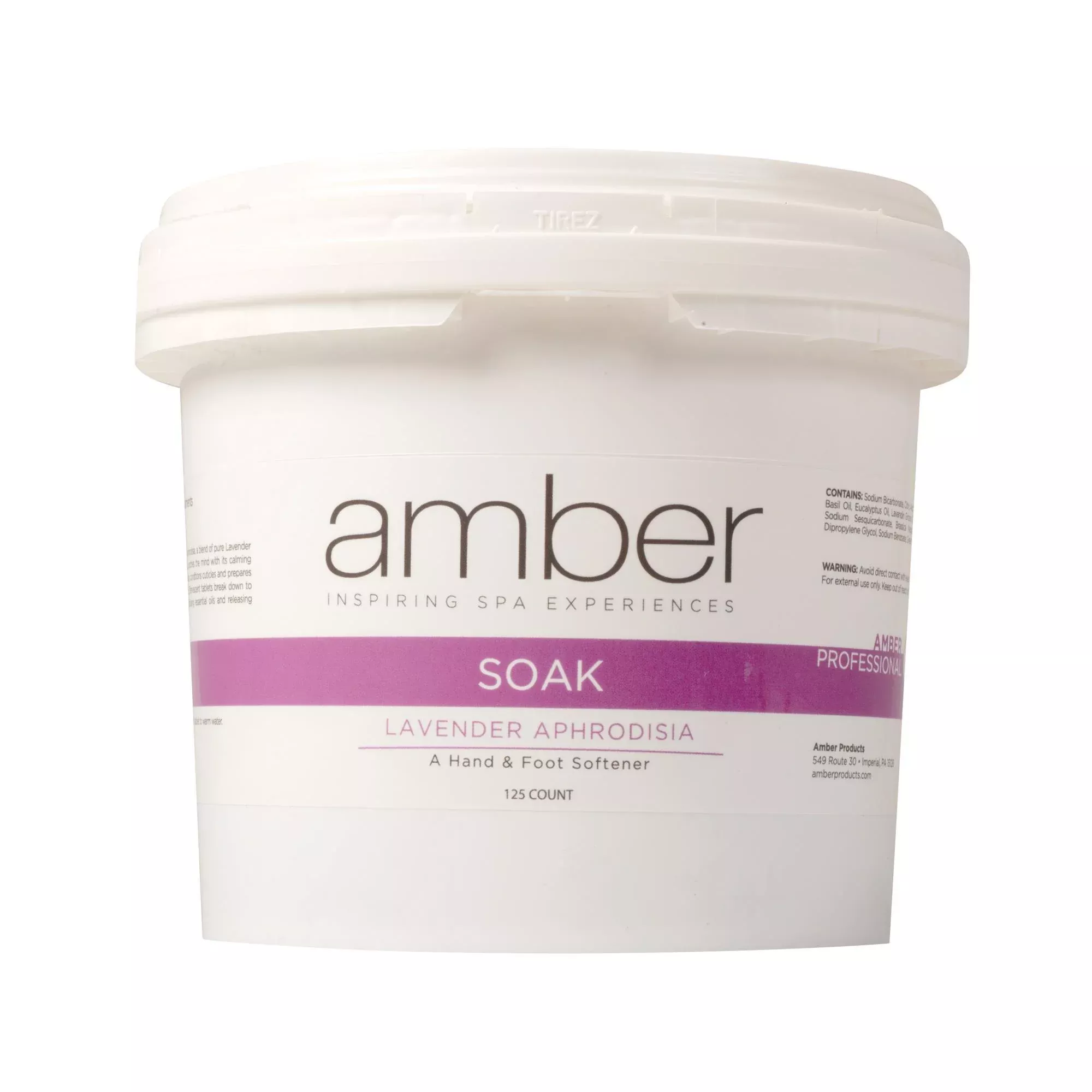Amber Sea Salt Hand & Foot Soak, Lavender, 125 ct