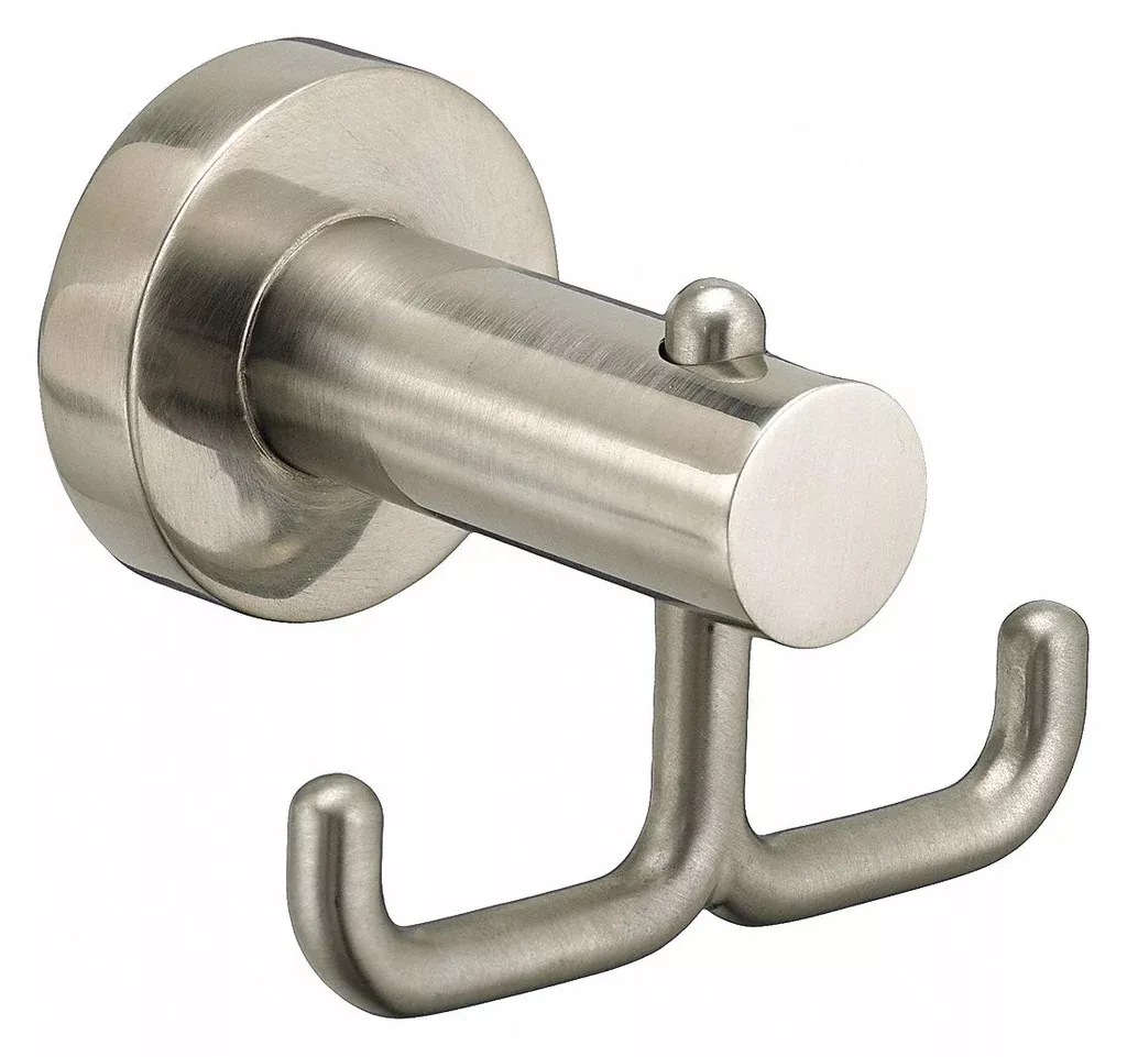 American Standard Satin Nickel, Robe Hook, Double, Concealed Mounting Hardware Includes - 8337210.295