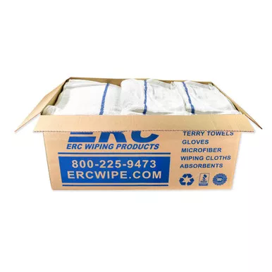 Bar Towels 100% Cotton Terry 16x19 With Color Stripe 25 lb Box